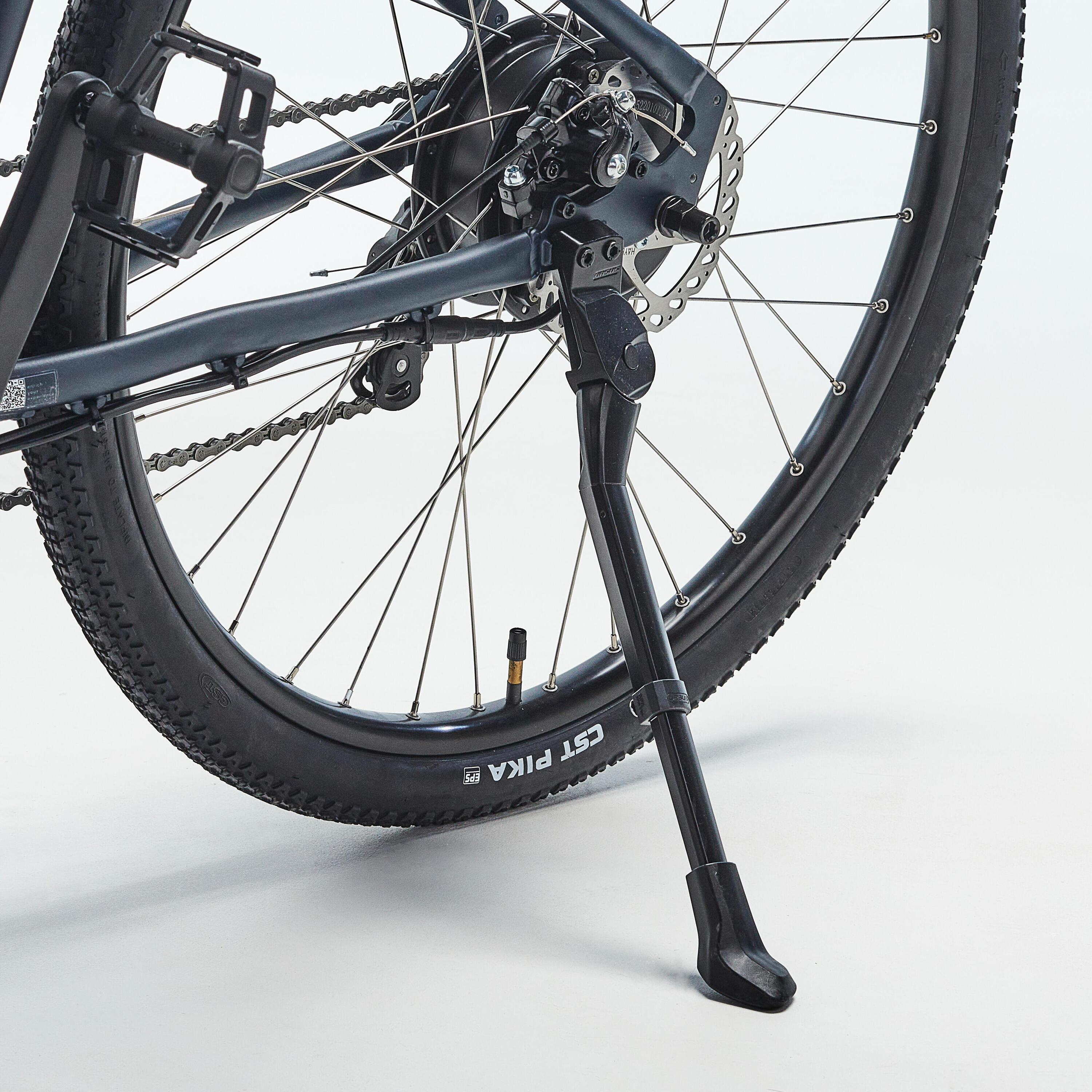 Bicicleta eléctrica trekking cuadro bajo Riverside 100 E azul 16/21