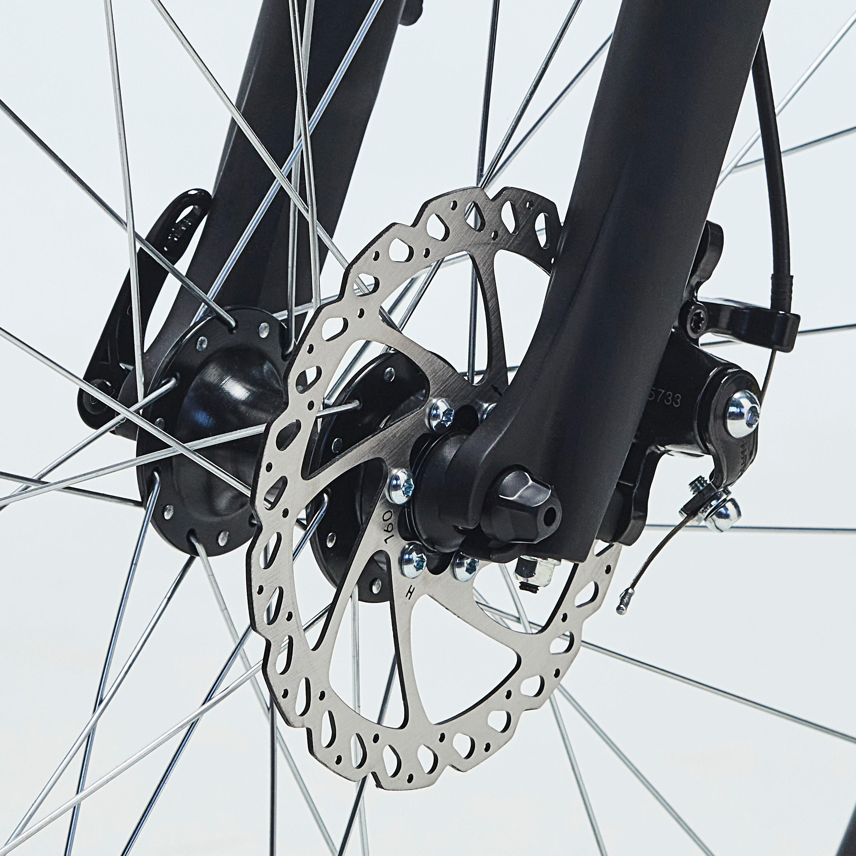 Bicicleta eléctrica trekking cuadro bajo Riverside 100 E azul 10/21