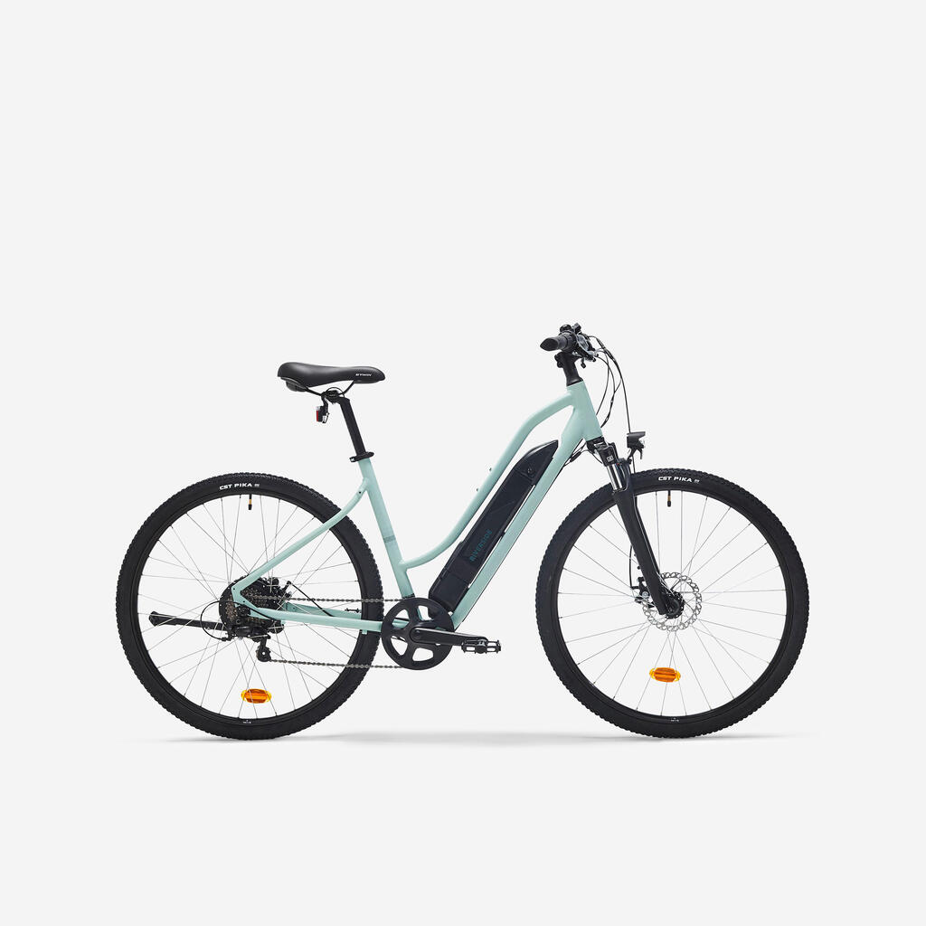 Electric Low Frame Hybrid Bike Riverside 100 E - Green