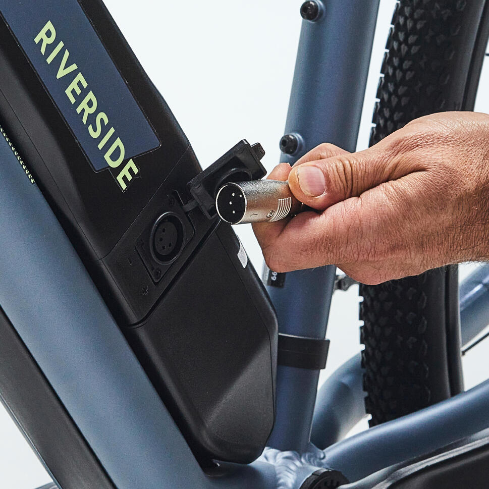 High Frame Electric Hybrid Bike Riverside 520 E - Blue | Decathlon