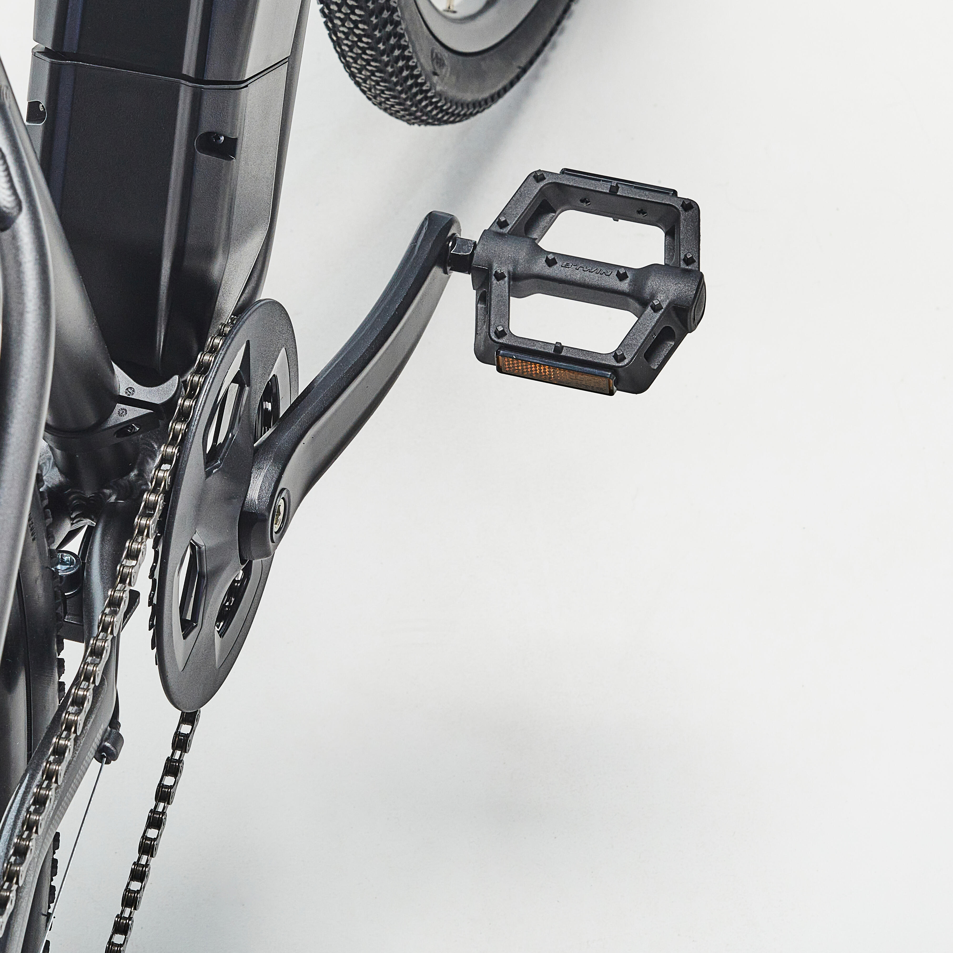 High Frame Electric Hybrid Bike Riverside 520 E Grey Decathlon