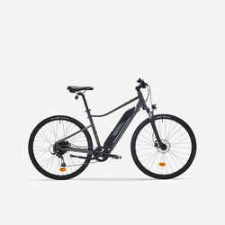 High Frame Electric Hybrid Bike Riverside 520 E Grey Decathlon