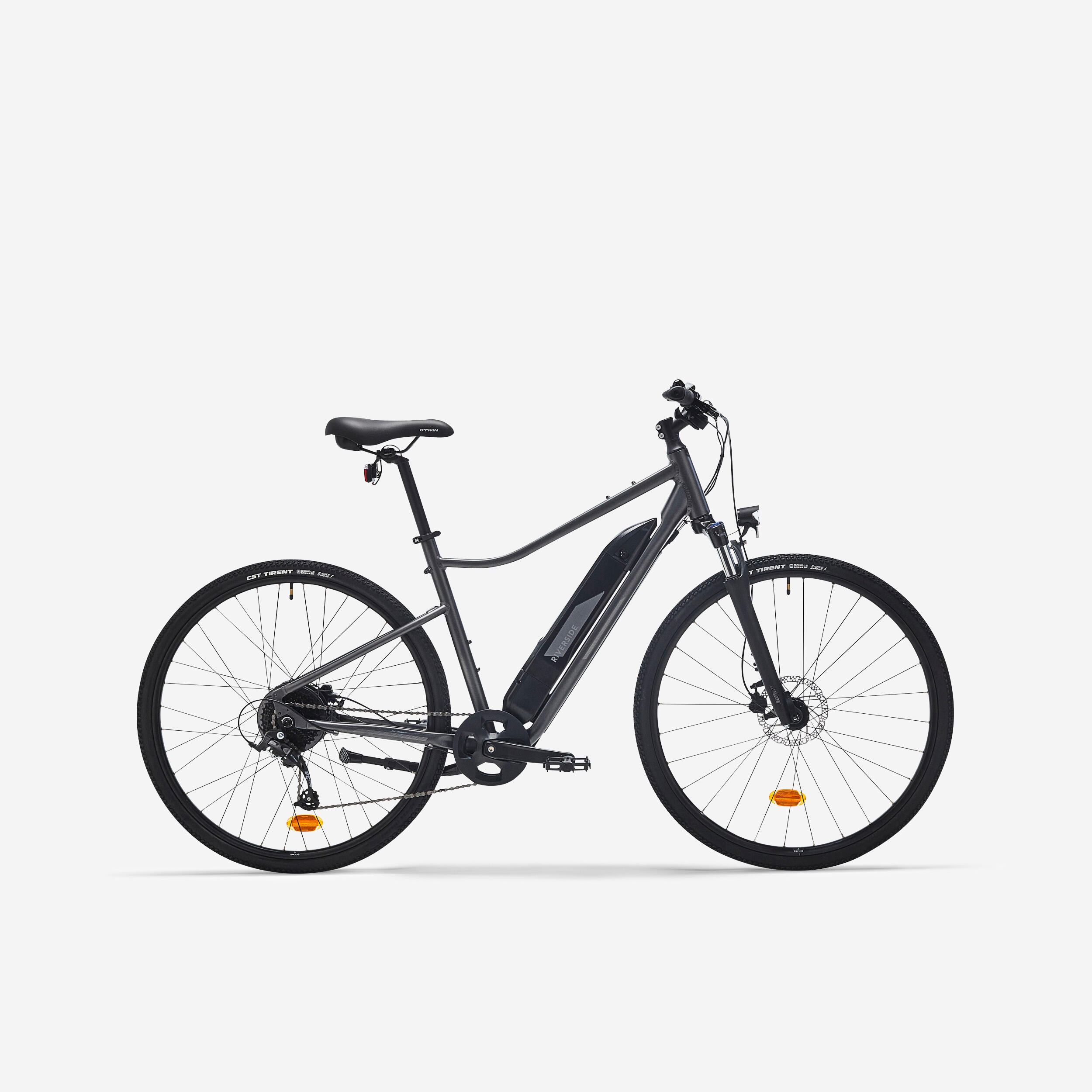 Decathlon Riverside Riverside 520 E Trekking 28 Jant H.Disk Fren Elektrikli Şehir Bisikleti Gri - 1