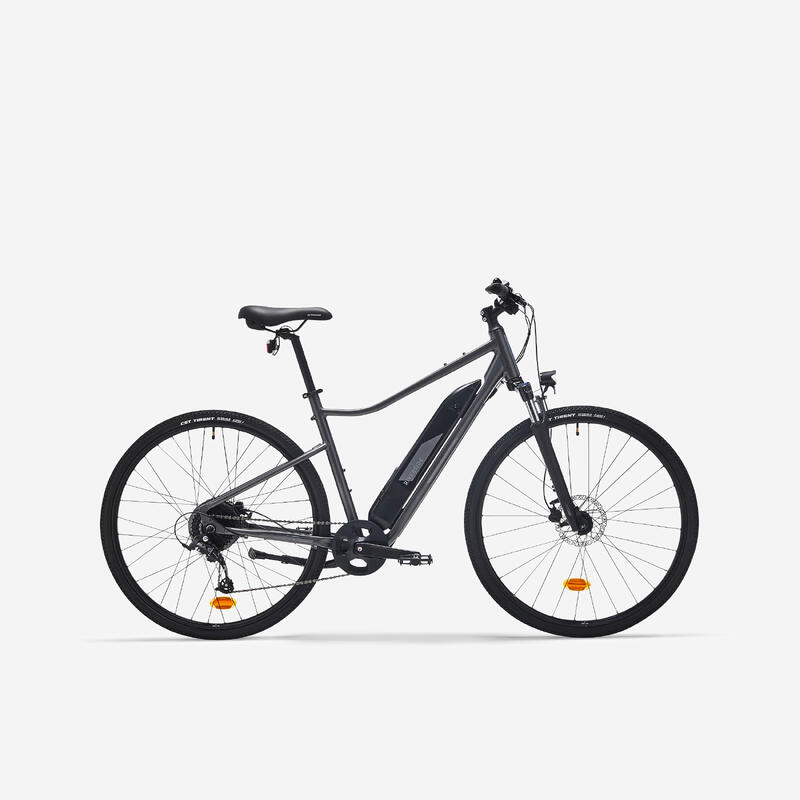 Bicicleta de Trekking Elétrica Quadro Alto Riverside 520 E Cinzento