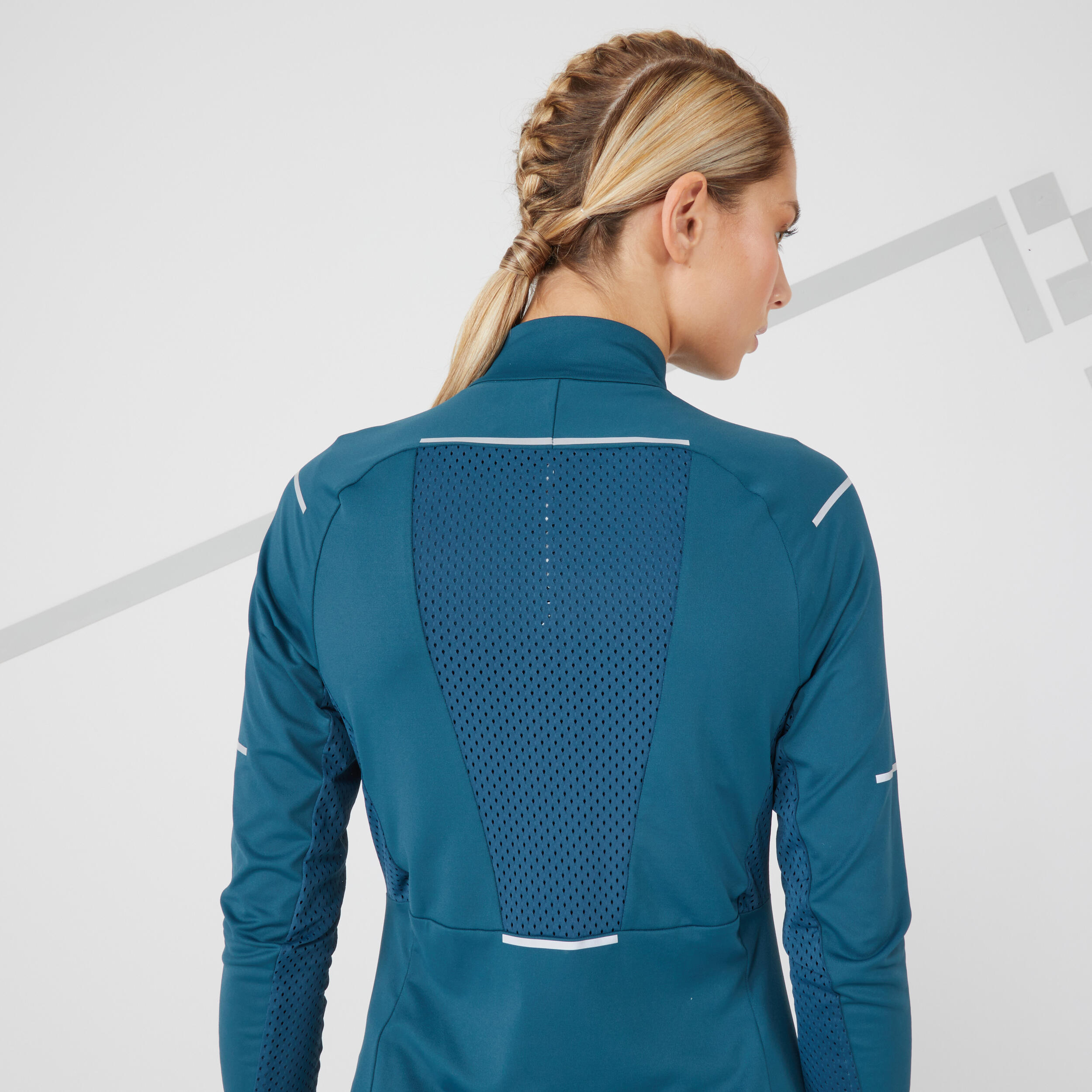 WOMEN'S RUNNING BREATHABLE JACKET - TURQUOISE 3/11