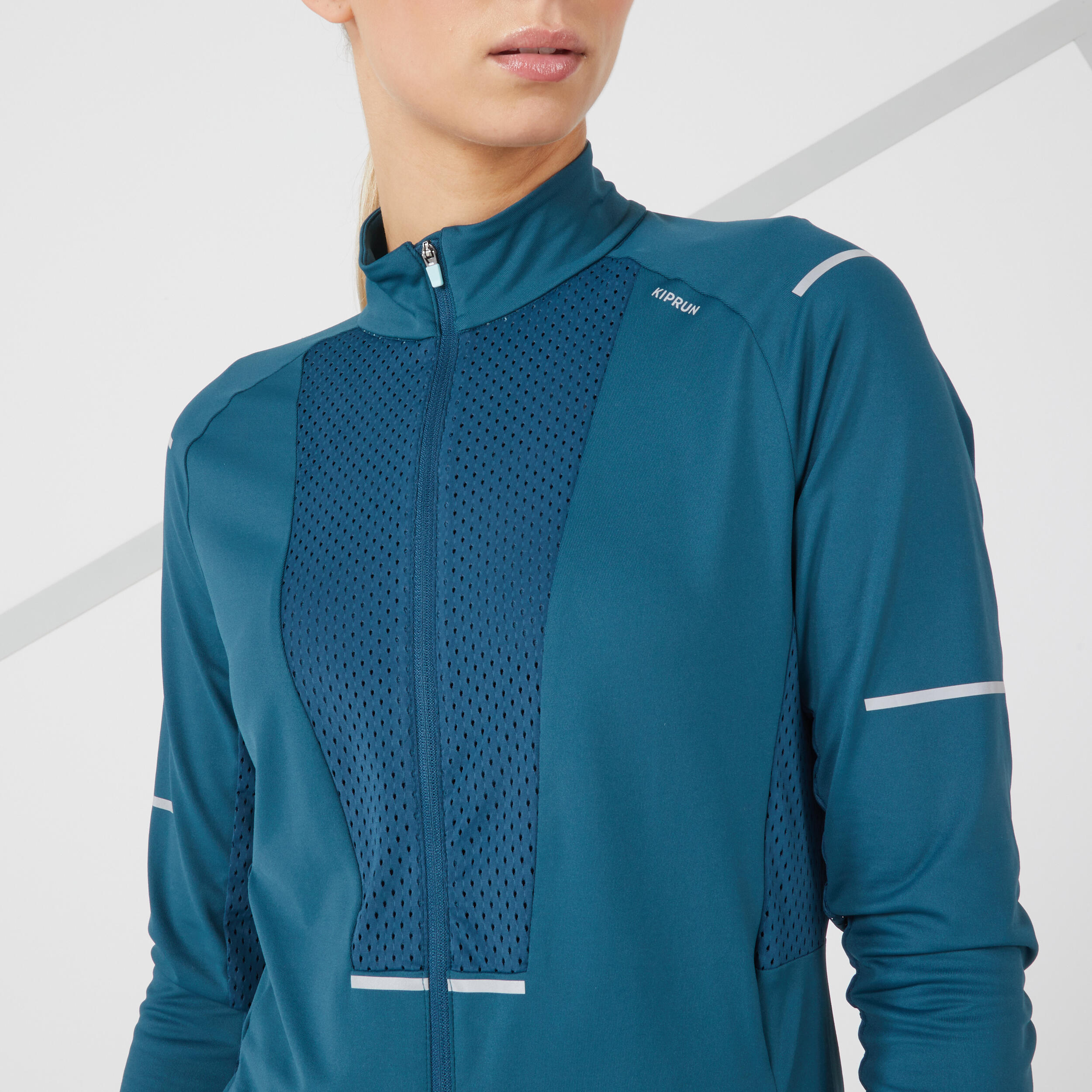 WOMEN'S RUNNING BREATHABLE JACKET - TURQUOISE 4/11