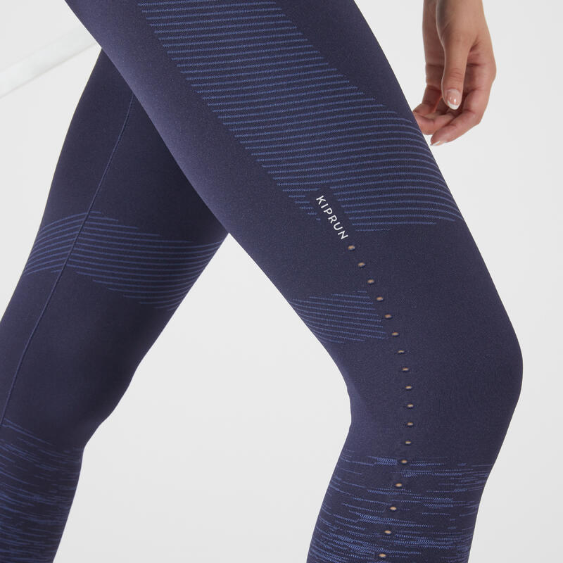 Leggings running donna KIPRUN CARE azzurri