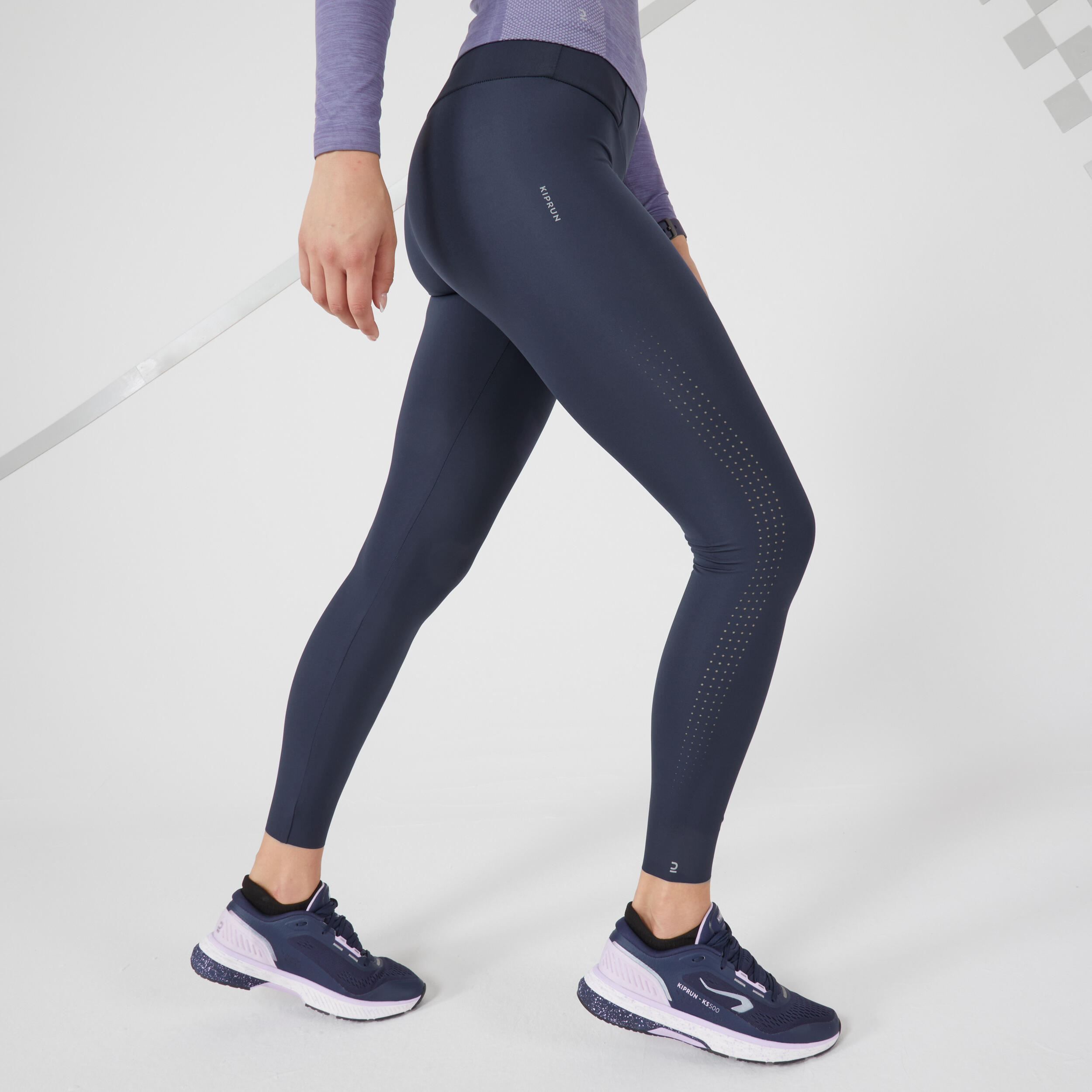 Women's Running& Trail Running Leggings KIPRUN Run 900 Light-blue 2/4