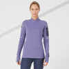 Laufshirt Winter Kiprun Warm Light langarm Damen malve 