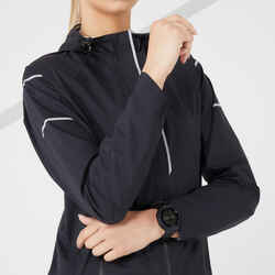 WOMEN'S WATERPROOF WINDPROOF JACKET - KIPRUN RAIN+ - BLACK