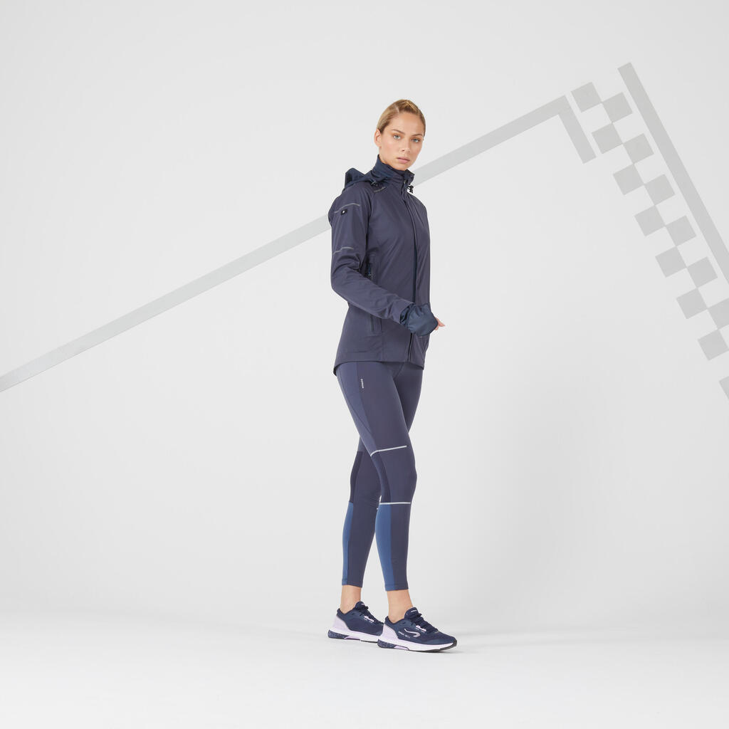 KIPRUN WARM REGUL WOMEN'S RUNNING JACKET BLUE