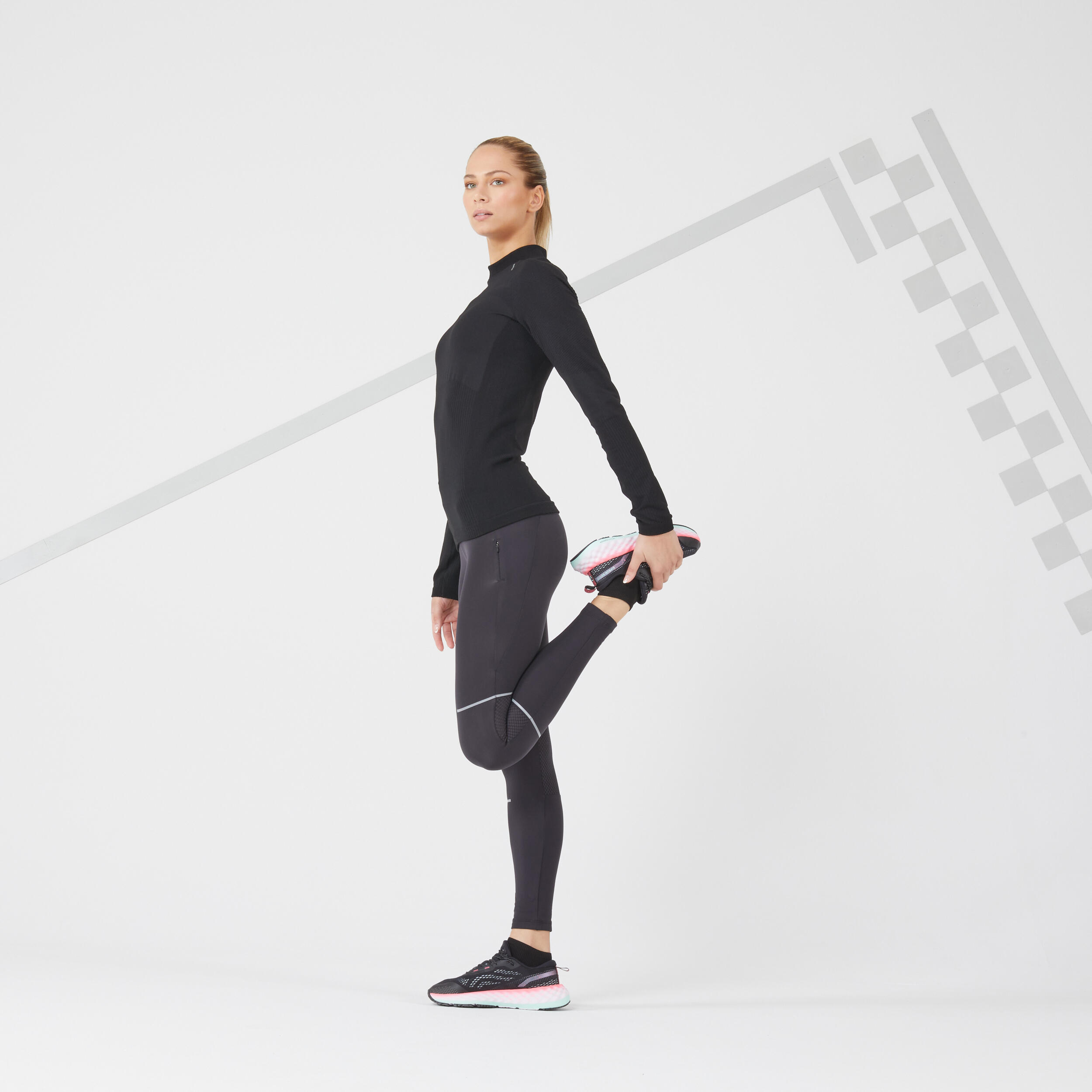 Naadloos hardloopshirt voor dames Skincare lange mouwen | KIPRUN |  Decathlon.nl