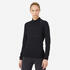 Run 500 Slim Women's Seamless Long-Sleeved Warm Running T-Shirt -black