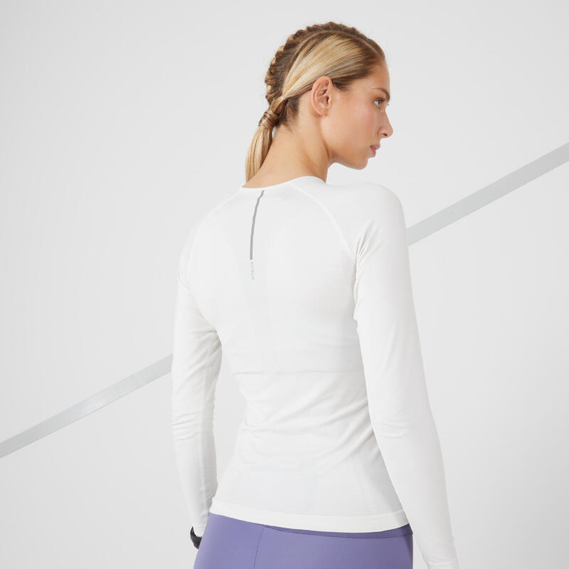 CAMISOLA DE CORRIDA RESPIRÁVEL MULHER KIPRUN SKINCARE LIGHT BEGE