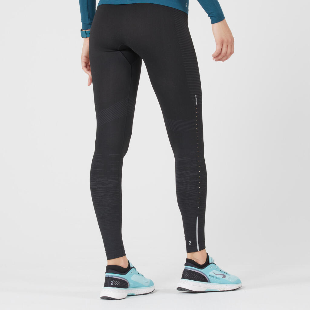 Lauftights lang Damen nahtlos - Care dunkelblau 