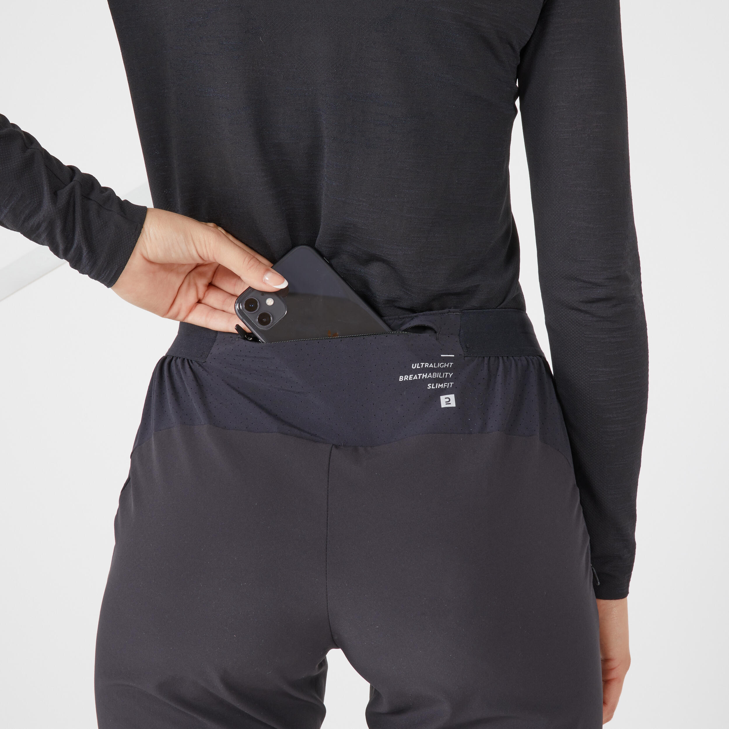 Laufhose Damen Slim-Fit Kiprun Light schwarz 6/6