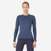 TEE SHIRT RUNNING MANCHES LONGUES FEMME RESPIRANT KIPRUN SKINCARE LIGHT BLEU