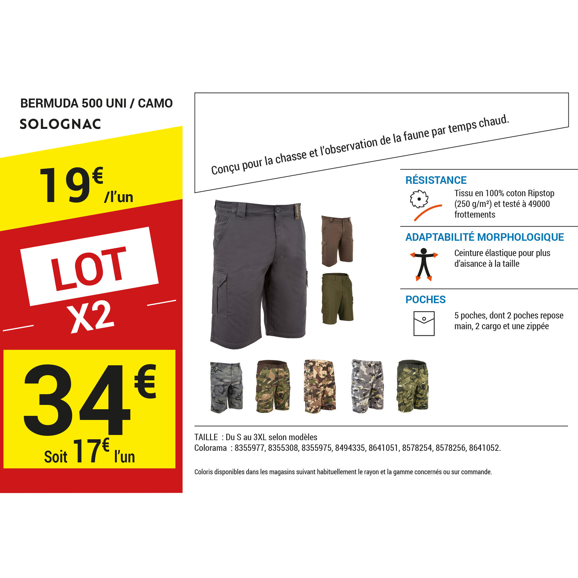 Cargo 500 shorts - grey - Decathlon