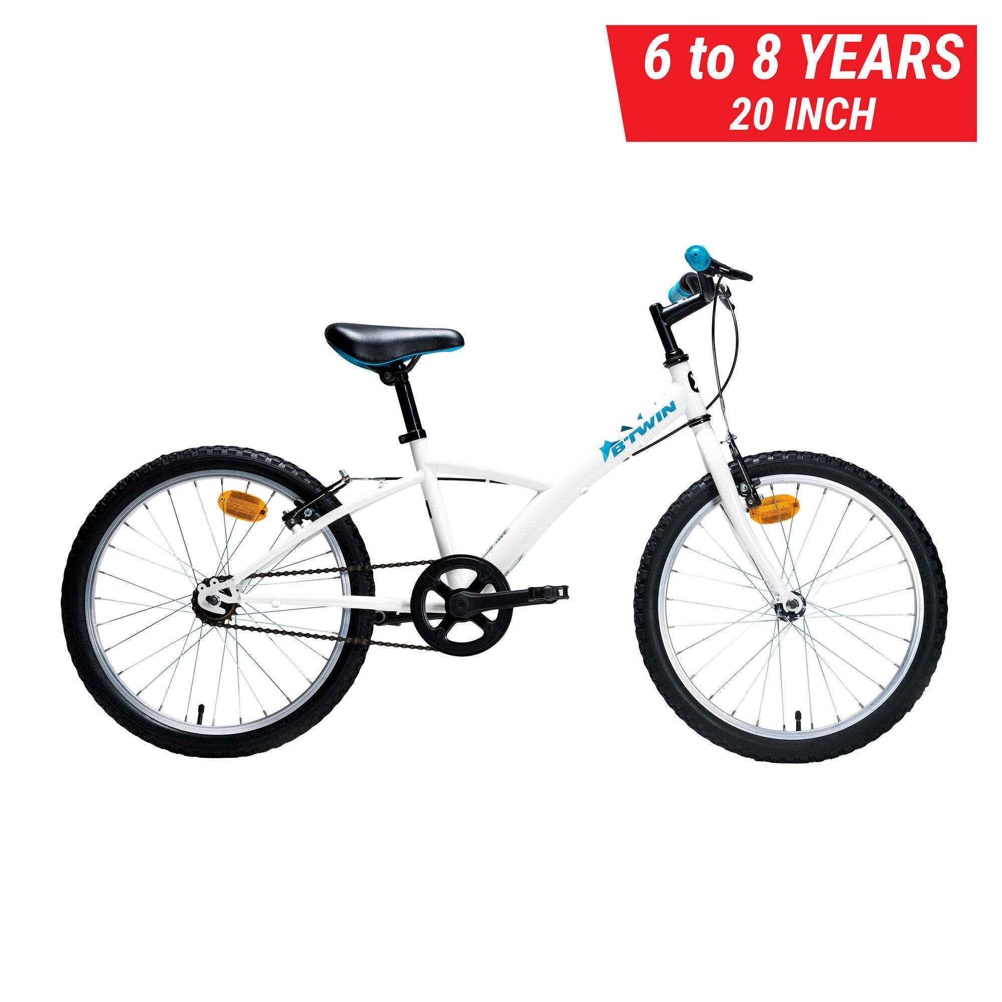 Kids Cycle Original 100 6 - 8 years (20inch) - White -  1
