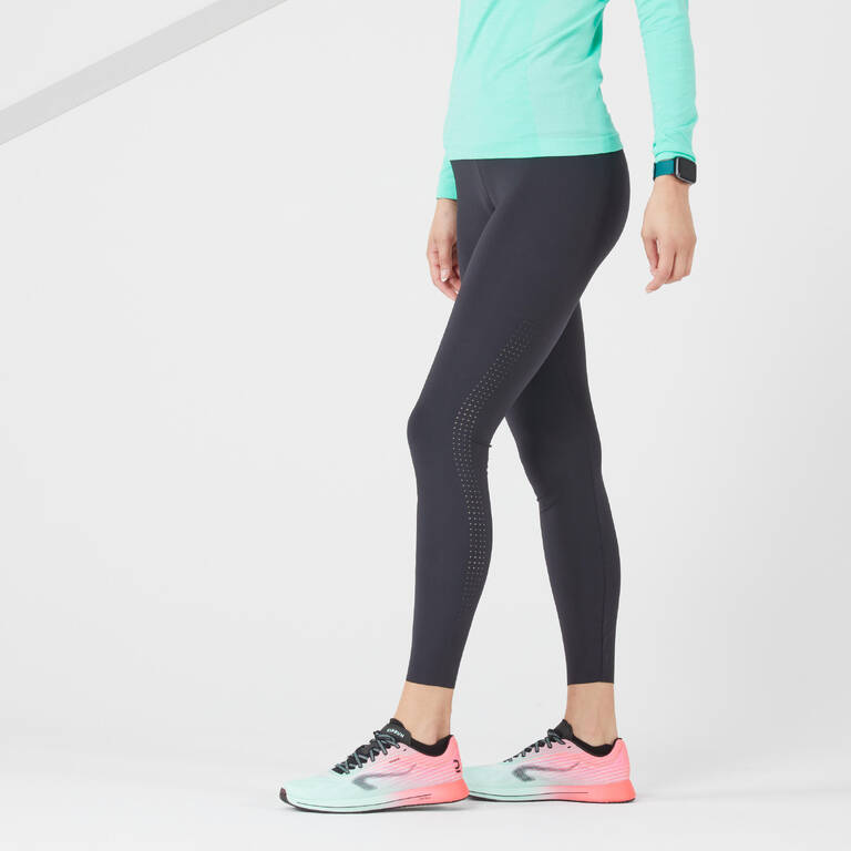 Women's short running leggings Support - green - Decathlon
