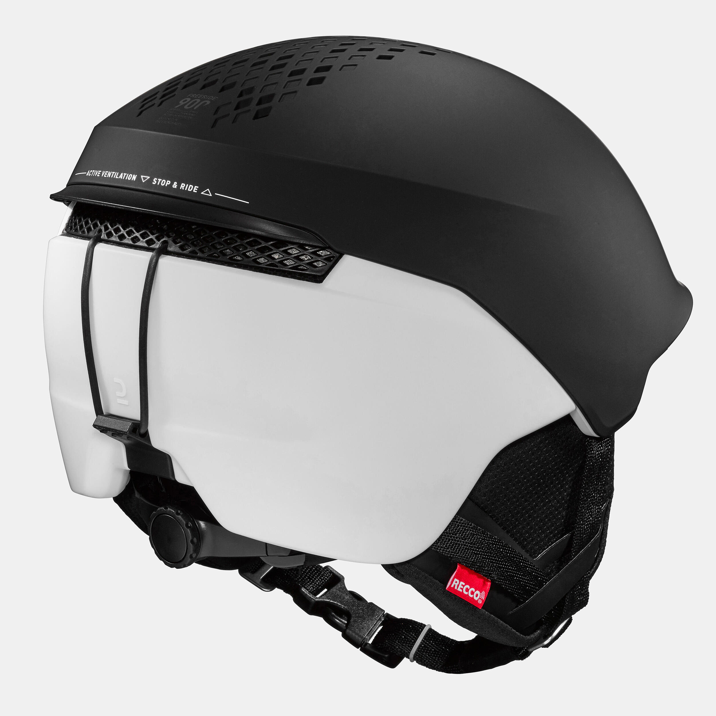 Adult's Ski Helmet Freeride FR 900 Mips Black & White  6/11