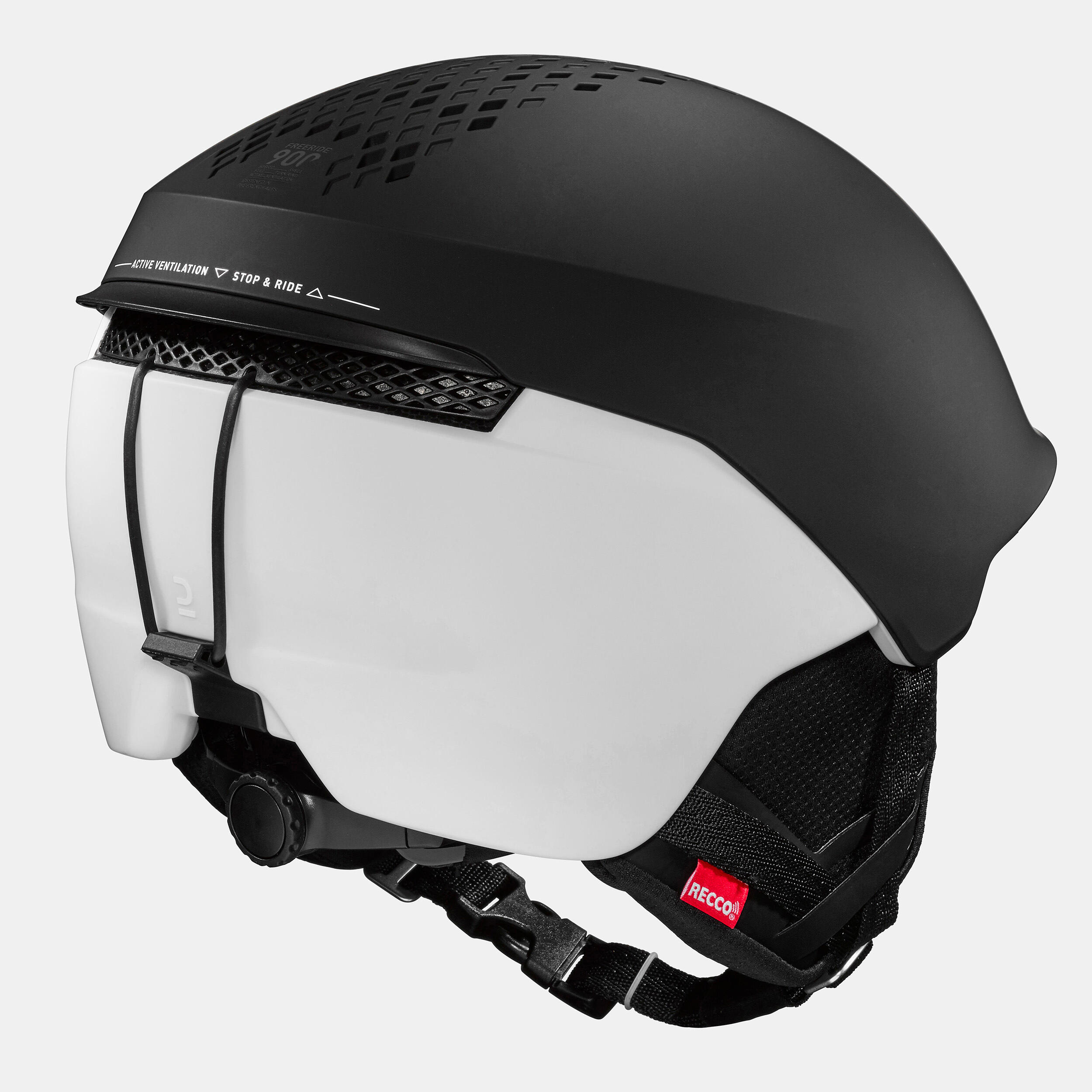 Adult's Ski Helmet Freeride FR 900 Mips Black & White  6/12