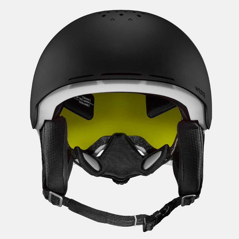 Capacete de ski freeride Adulto - FR 900 Mips preto e branco