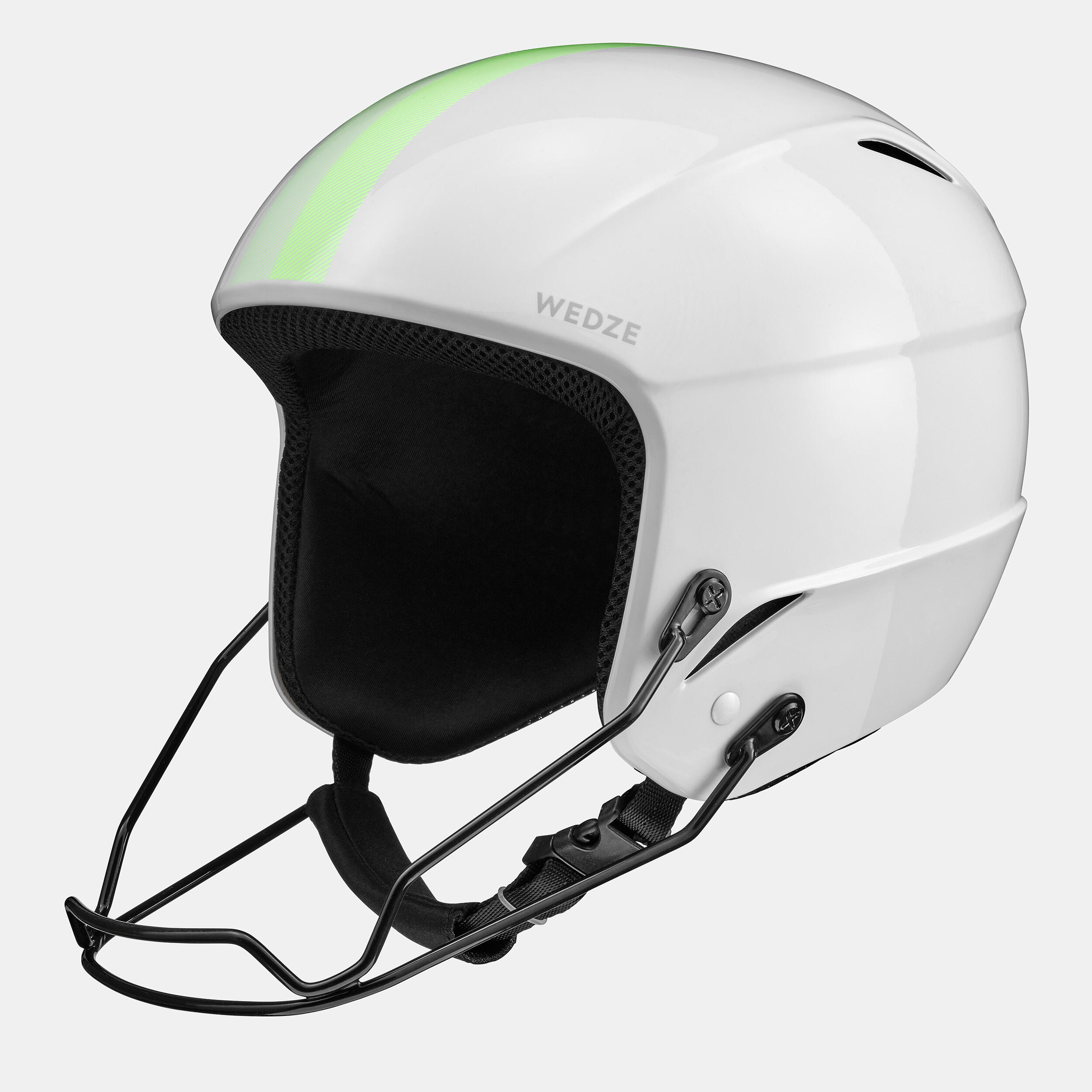 Casque de ski club compétition FIS enfant avec mentonnière - Blanc 3/9