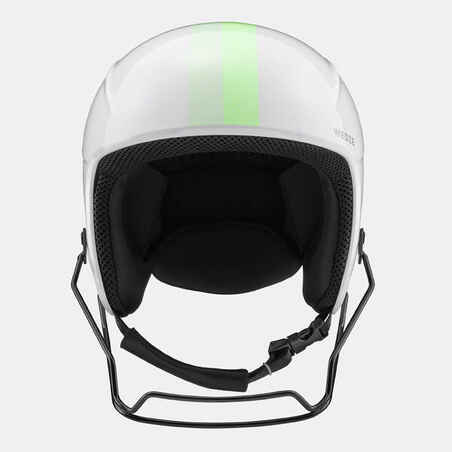 Kids’ FIS competition ski helmet with chin guard - White