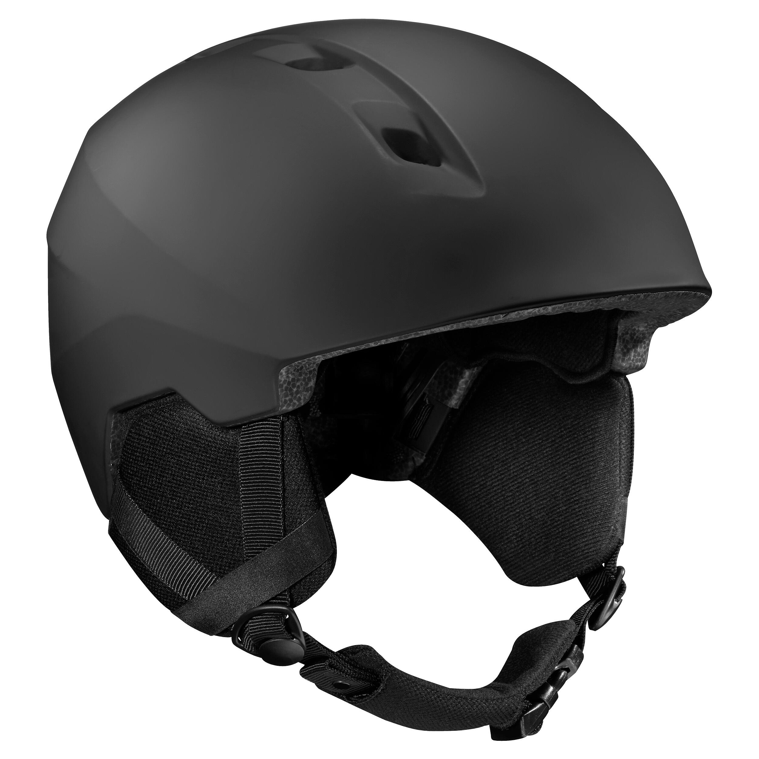 Ski Helmet PST 500 Black Black‎, Black‎ Wedze Decathlon