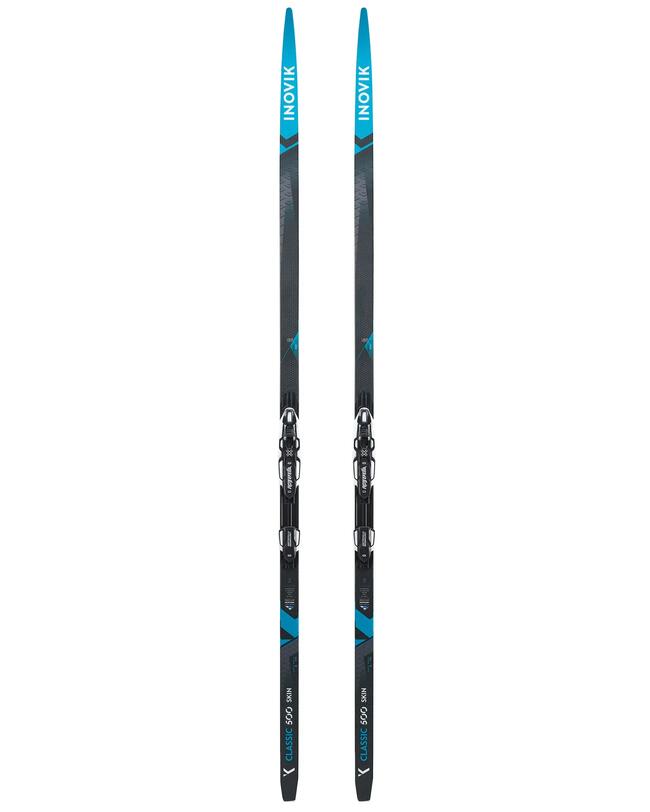 Adult XC S 500 skin classic cross-country skis SKINS + Rottefella Bindings