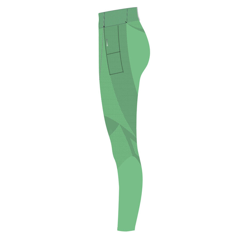 High-Waisted Seamless Fitness Leggings with Phone Pocket - Green