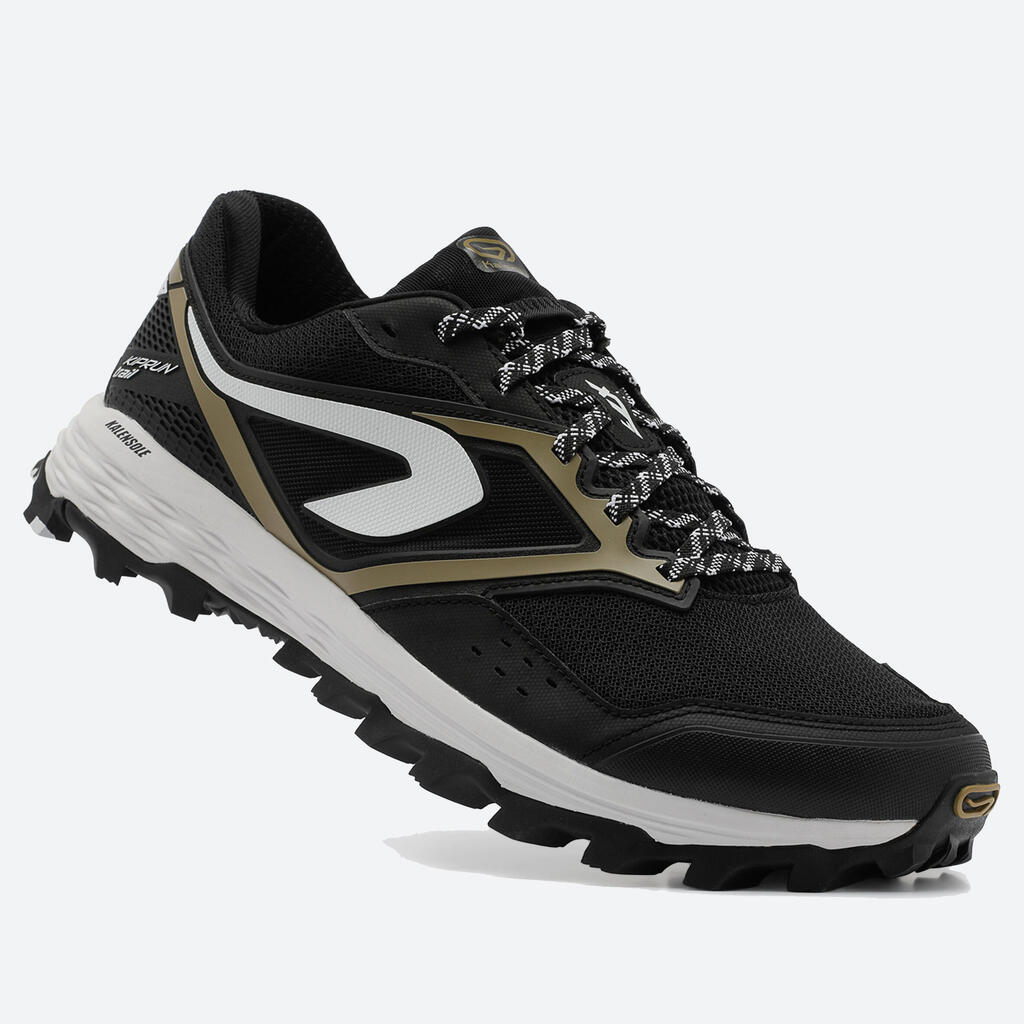 XT7 men's trail running shoes black and bronze