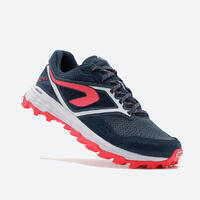 Chaussures de trail running pour femme XT7 bleue foncé et rose