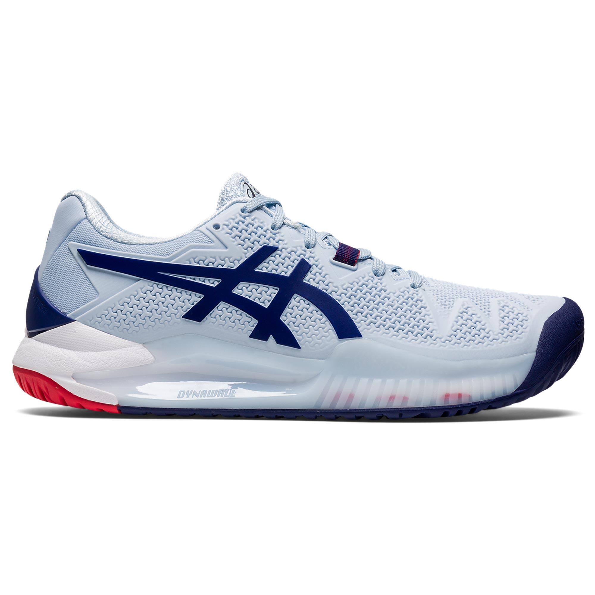 Multicourt tennisschoenen voor dames Gel Resolution 8 staalblauw | ASICS |  Decathlon.nl
