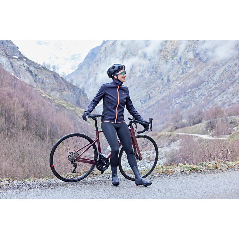 Veste vélo route hiver femme - 100 noire
