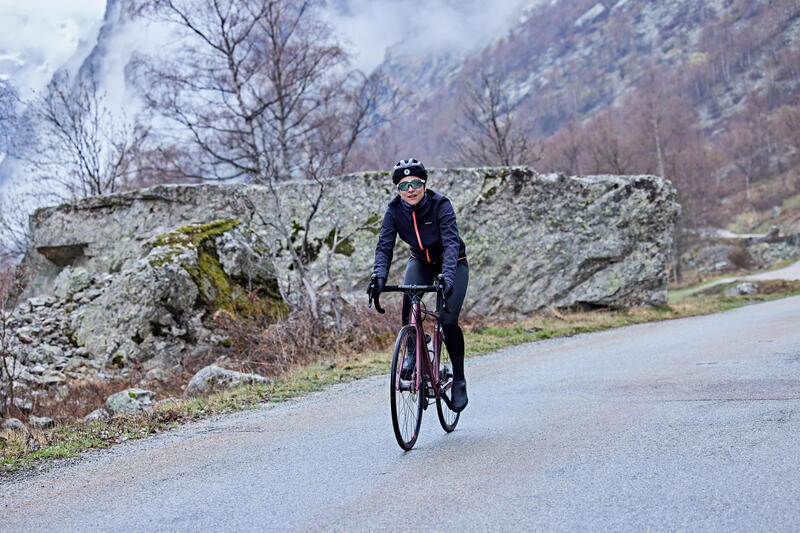 Kurtka rowerowa szosowa damska Triban 100 zimowa