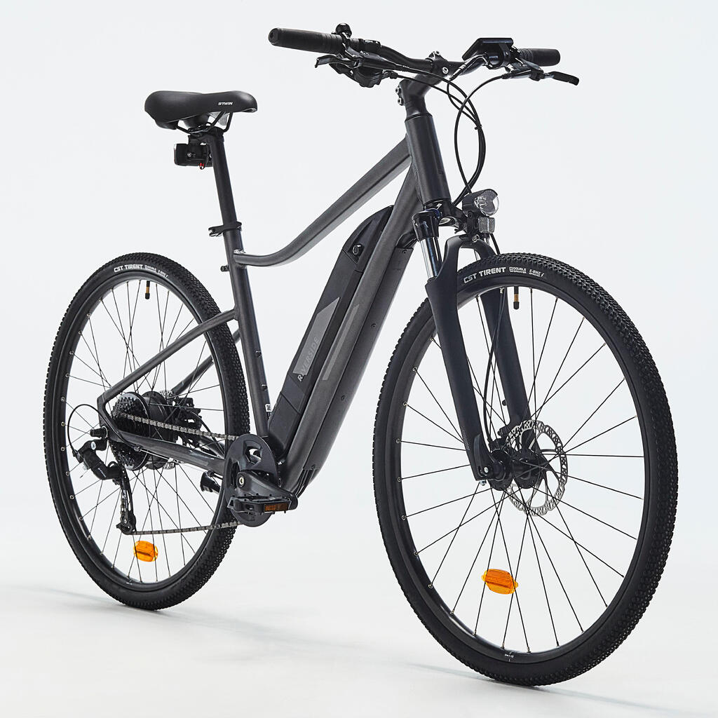 High Frame Electric Hybrid Bike Riverside 520 E - Grey