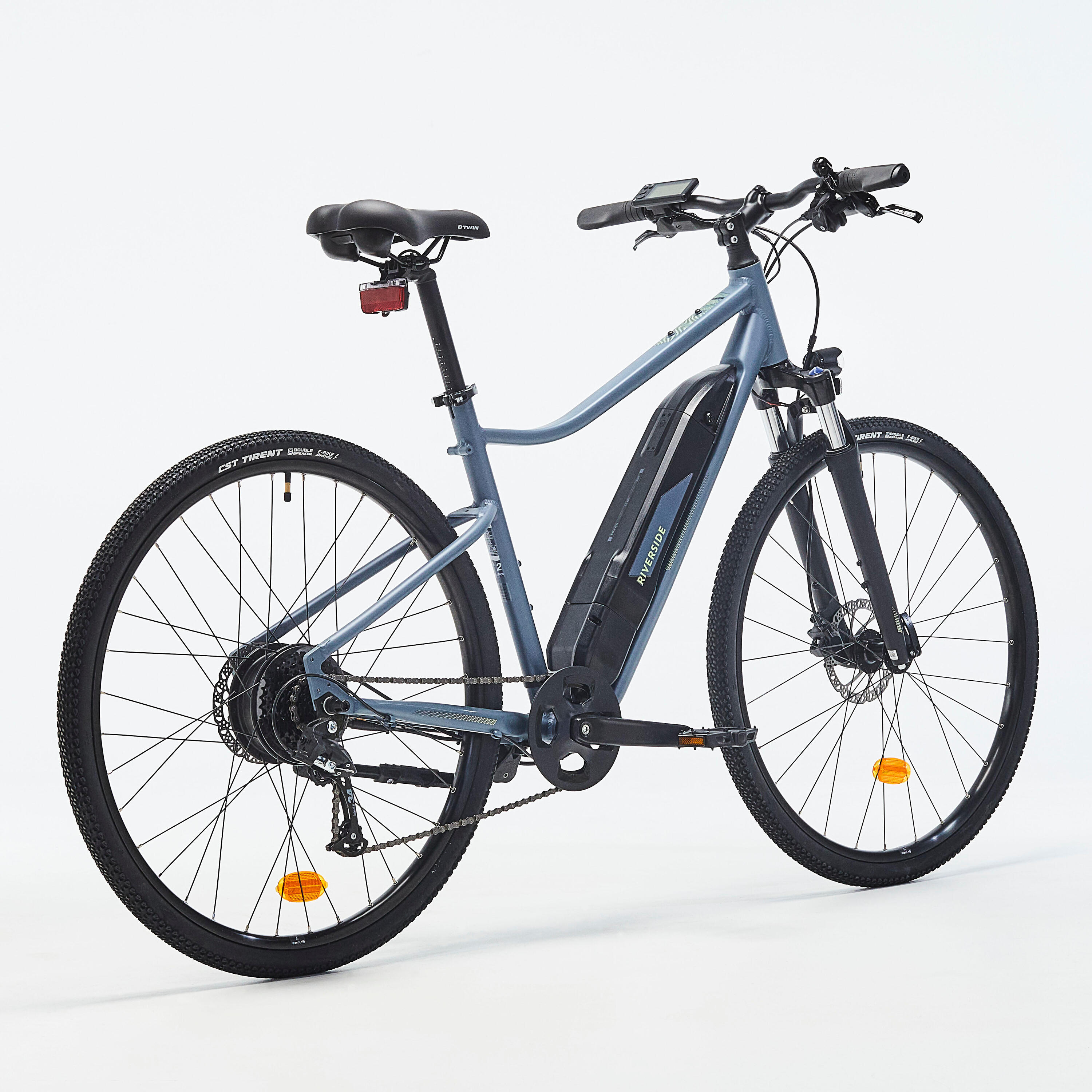 High Frame Electric Hybrid Bike Riverside 520 E - Blue 3/18