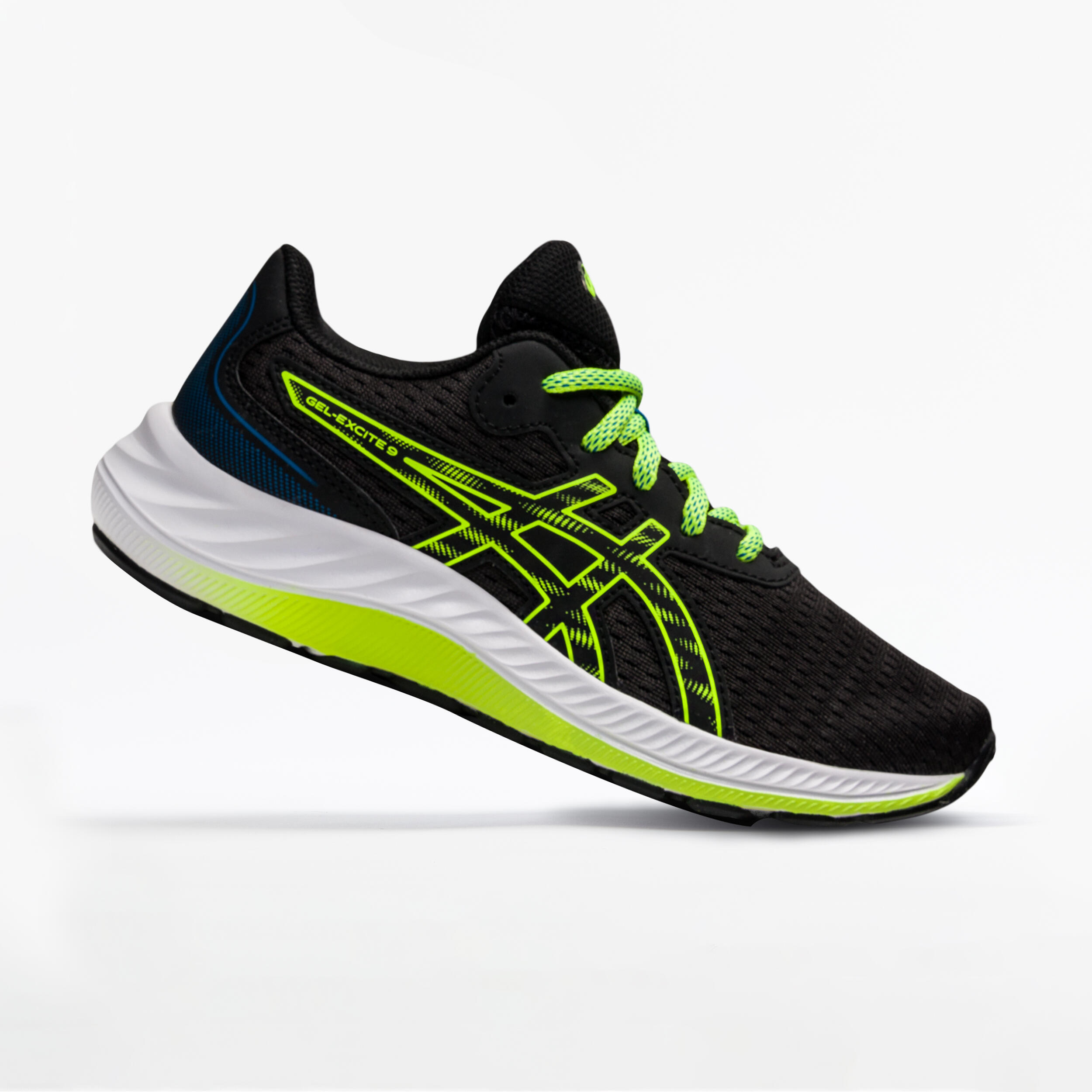 Kids' Running Shoes Gel Excite 9 GS - Black/Yellow 1/8