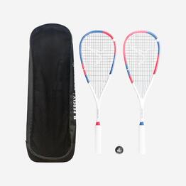 SET DE RAQUETTE DE SQUASH WALLBREAKER 155 CLUB (2 raquettes &amp; 1 balle pt rouge)