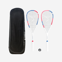 SET DE RAQUETTE DE SQUASH WALLBREAKER 155 CLUB (2 raquettes &amp; 1 balle pt rouge)