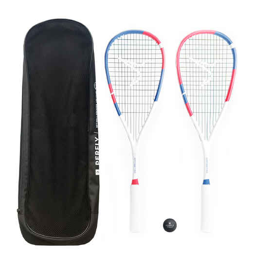 
      Squashschläger-Set Wallbreaker 155g Club - 2 Schläger, 1 Ball mit rotem Punkt
  