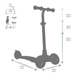 Kids' 3-Wheeled Scooter Frame B1