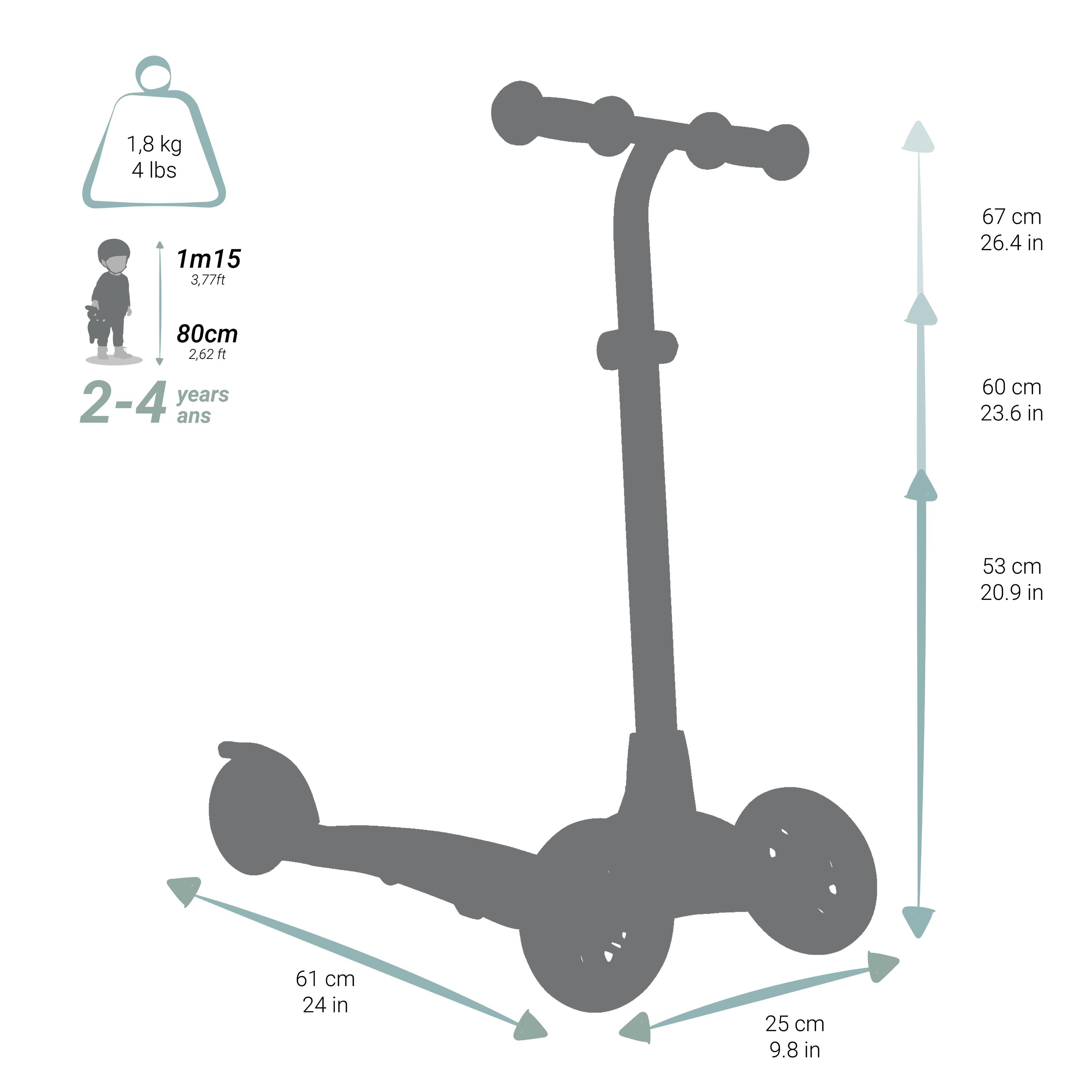 Kids' 3-Wheeled Scooter Frame B1 8/8