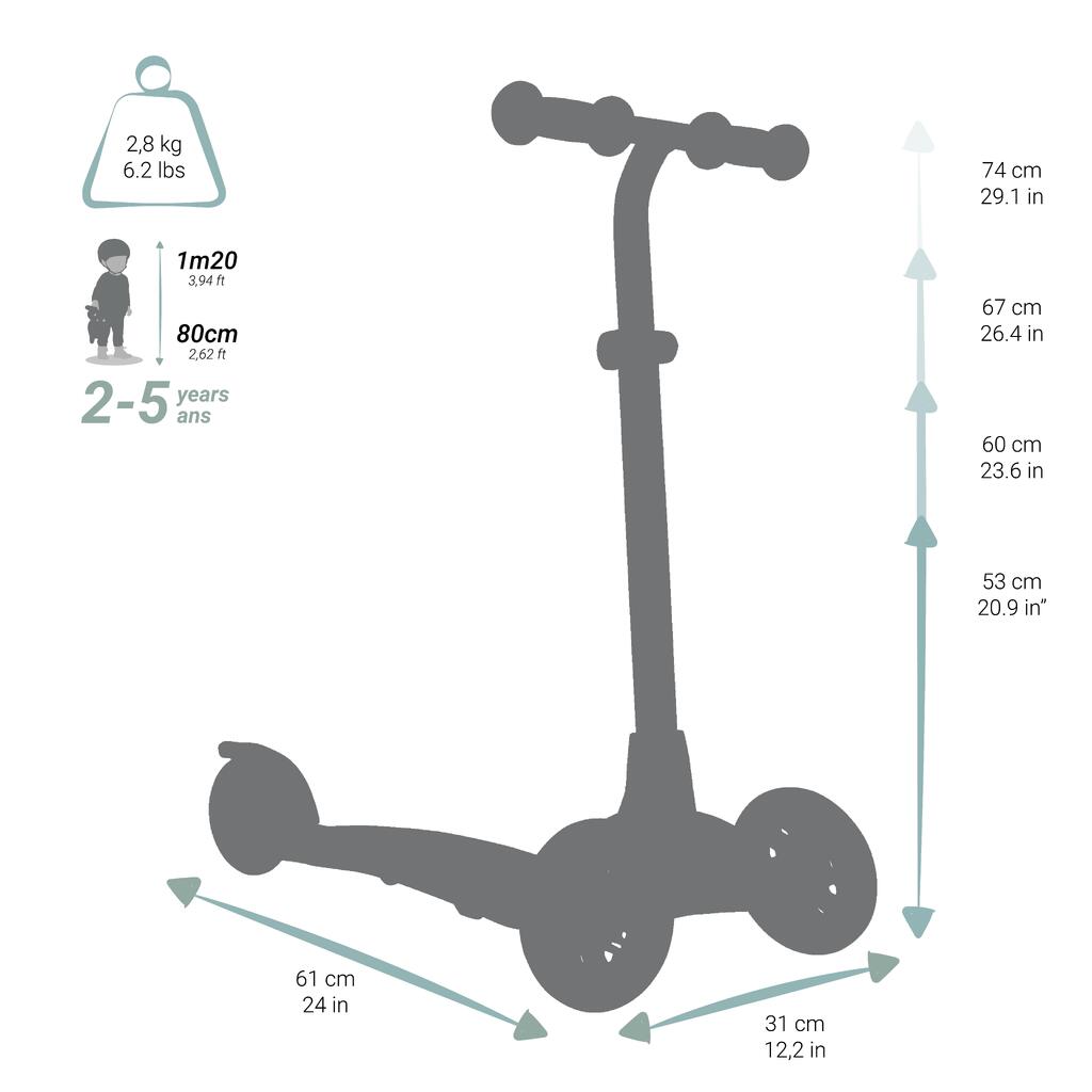 Scooter 3-Rad Tretroller Kinder - B1 500 schwarz/beige