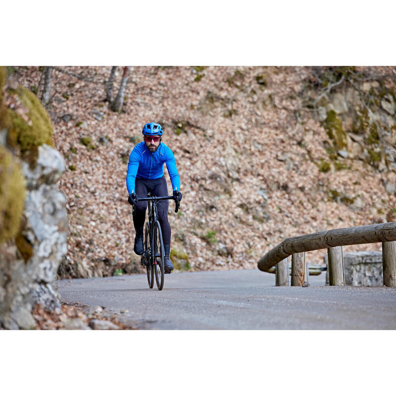Giacca invernale ciclismo uomo Van Rysel RACER blu elettrico