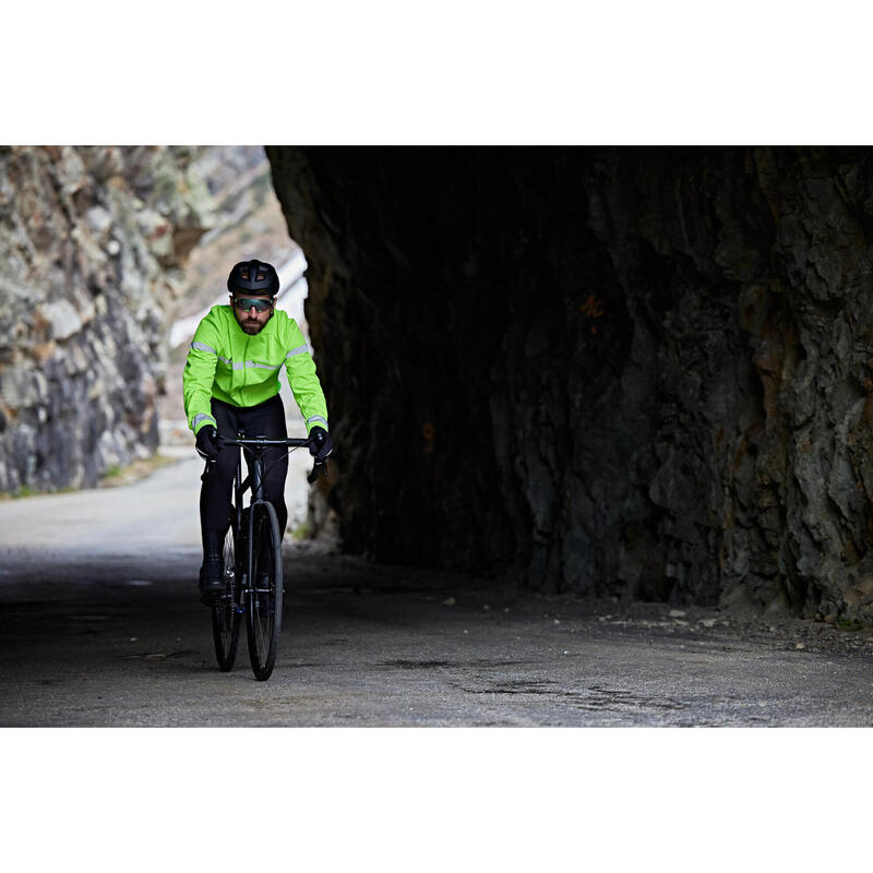 Chaqueta impermeable manga larga hombre para ciclismo de ruta RC120 Visible  EN11353 - Decathlon