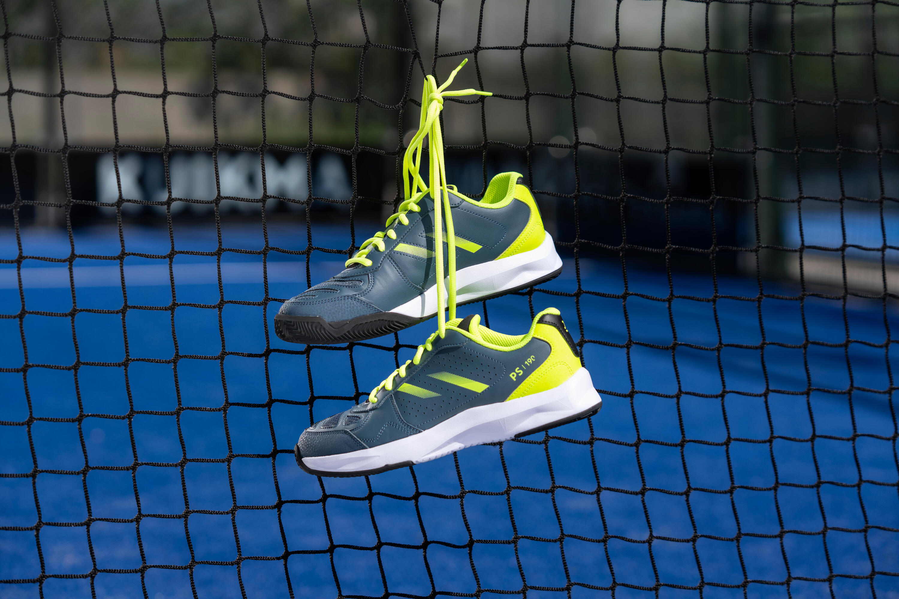 Adult Padel Shoes Kuikma PS 190 - Grey/Yellow 11/11