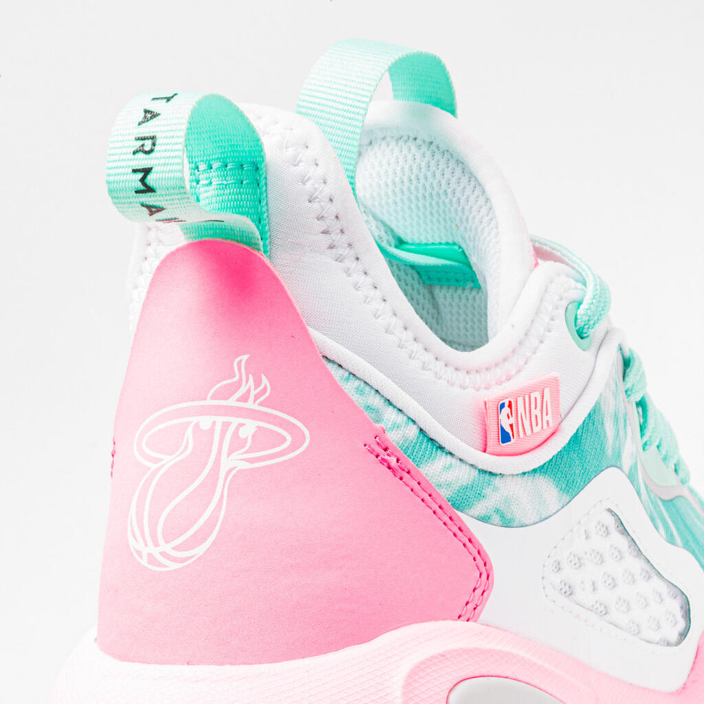Kids' Basketball Shoes SE900 Mini Me - Green/Pink/NBA Miami Heat